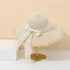 Summer Western Style Straw Hat for Women Big Brim Sunshade Fashion Bow Detail Seaside Beach Accessory