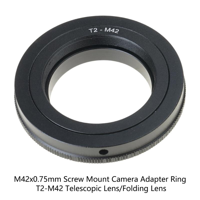 T2-fäste Teleskoplins Adapterring T2 Teleskoplins/Vikbar Lins till M42 Skruv Kropp M42x0.75 Gänga Adapterring