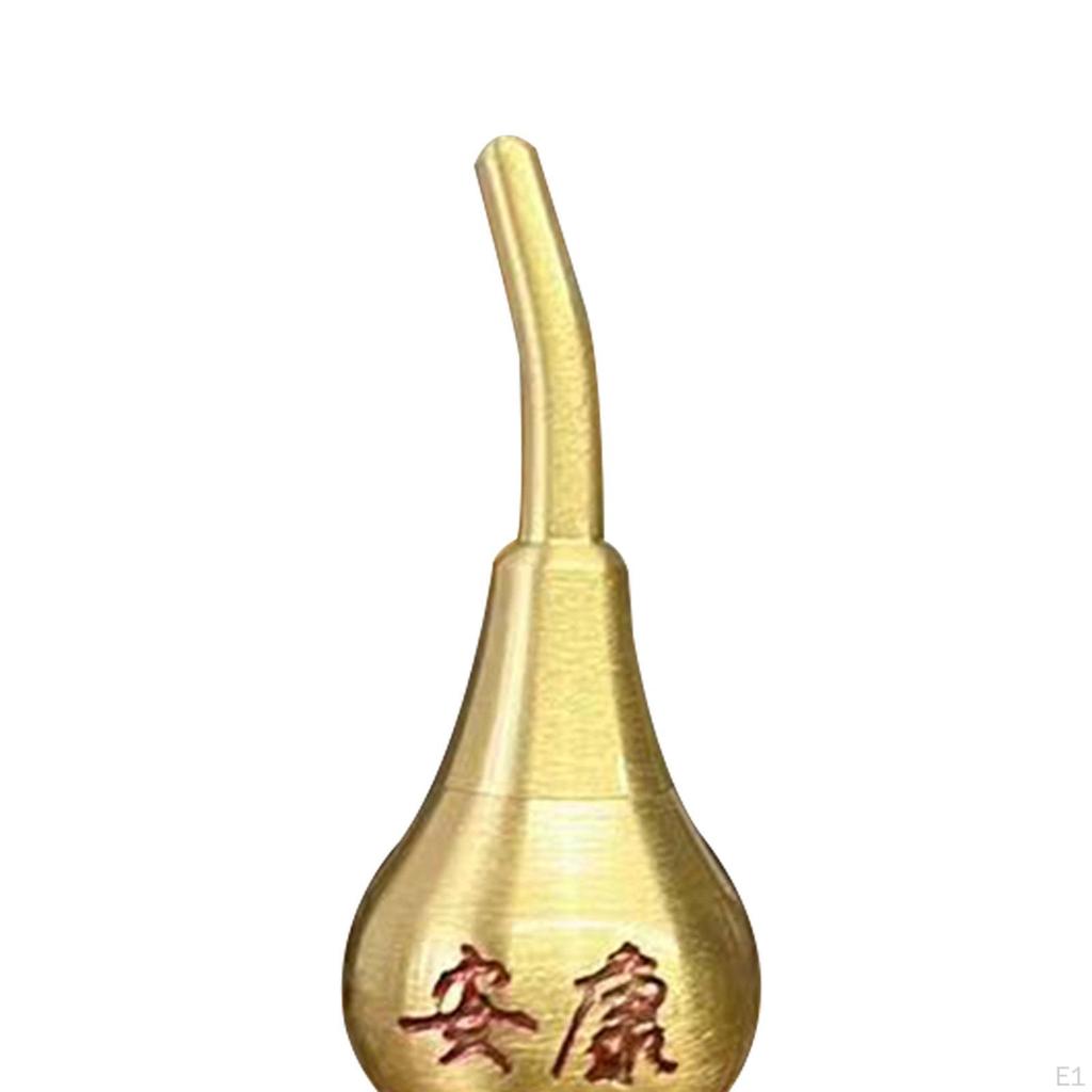 Brass 7cm Gourd Statue Feng Shui Ornament Souvenir Decorative Display Desktop Centerpieces for