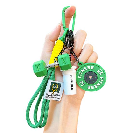 Pandantiv Chei Portabil Multifuncțional cu Șnur Împletit Sticlă de Apă Gantere Plăci Halteră Farmec Fitness Accesorii Sportive