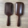 Large Ebony Wood Paddle Brush with Natural Air Cushion for Scalp Massage and Curling