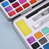 Watercolor Paint Set with Brush Portable Boxed Paints Set Pocket Artist Watercolor