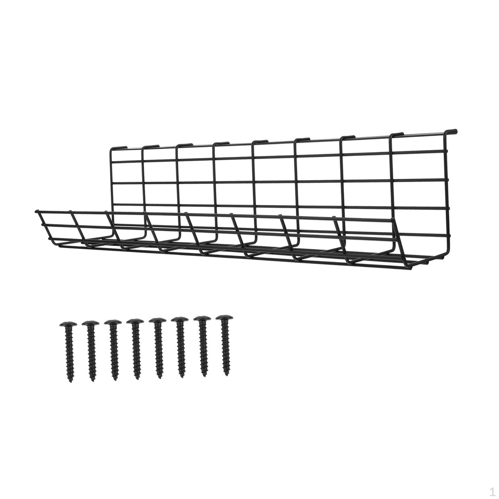 

Лоток для прокладки кабелей Прочный провод с винтами Подставка для многоразового использования Стол для чёрный