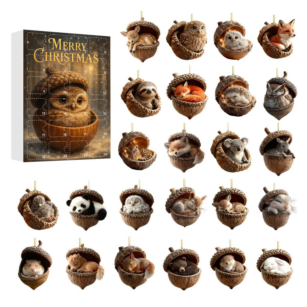Christmas Animal Blind Box Series With Acrylic Ornaments For Holiday Decor Gift For Kids