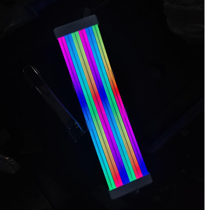 RGB Neon Wire Light Strip for Computer Case – 24-Pin Rainbow Decoration Panel