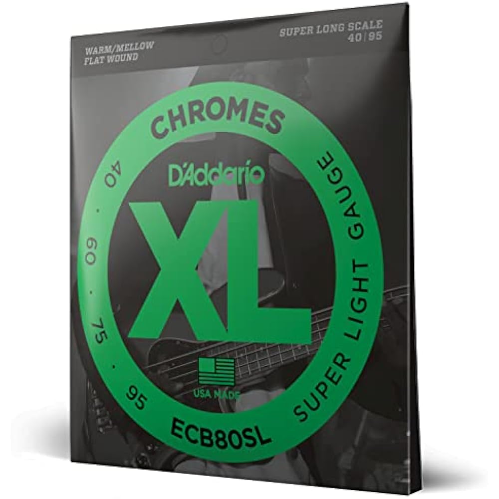 D Addario Daddario Bass String Flatwound Super Long Scale .040-.095 ECB80SL [Domestic Genuine]