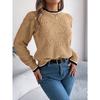 Women's Loose-Fit Sweatshirt New Arrival Casual Colour-Blocked Cable-Knit Long-Sleeved Pullover Women's Knitted Top