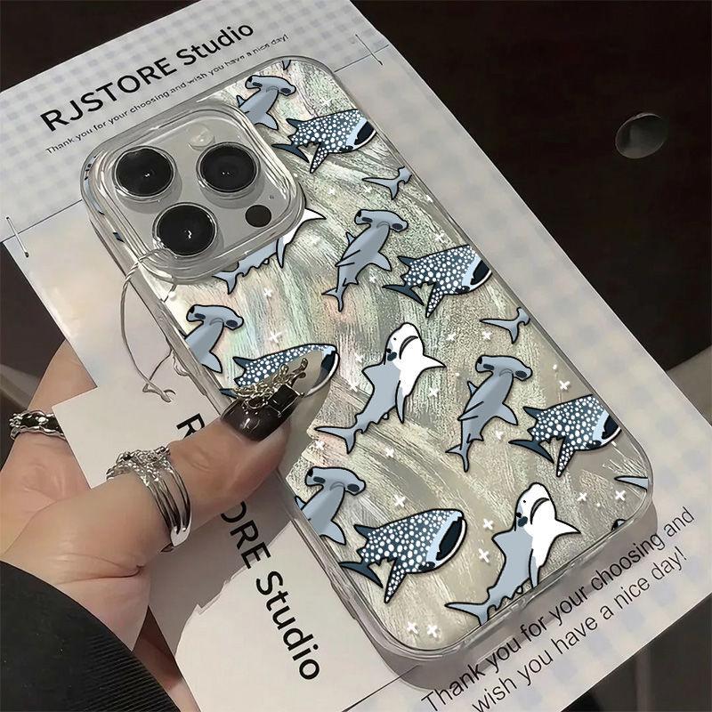 Mode Ocean Star Hai Handyhüllen für 17 16 15 Pro Max 14 13 12 11 16E iPhone Air Senior Federgaze Bumper Cover