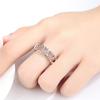 Two-Tone Heart-Shaped Zircon Ring - Women's Light Luxury Fashion Design