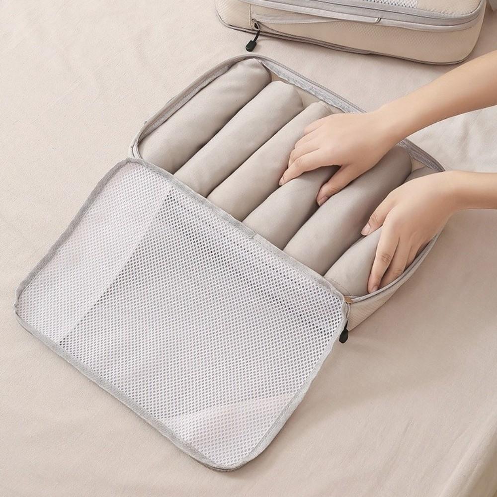 3pcs Multifunctional Travel Compression Bags Large Capacity Storage Mesh Bags  Carry on Luggage