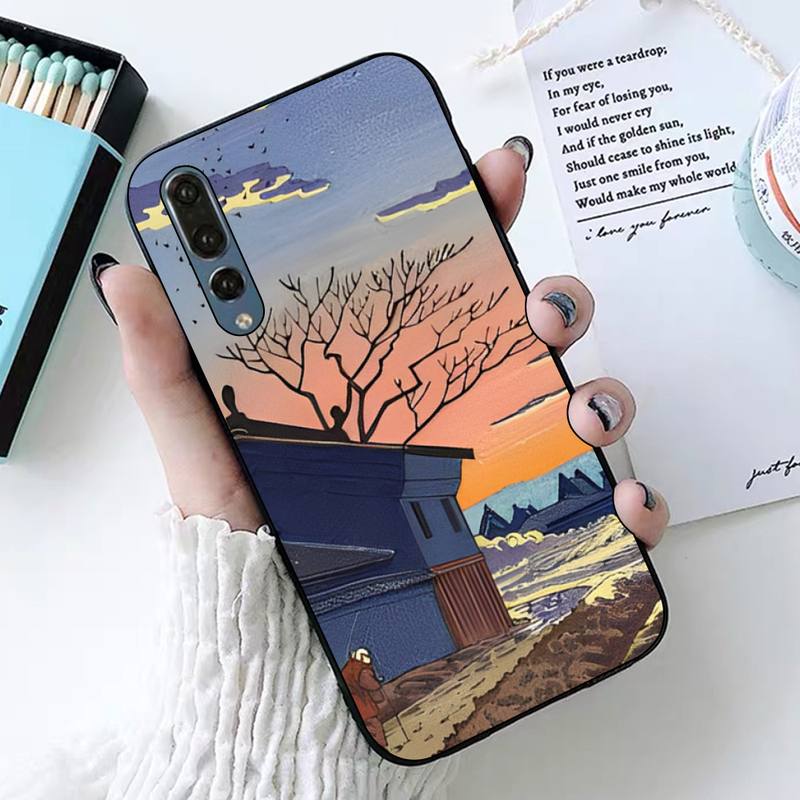 Japanese Style Art Phone Case for Huawei P30 40 20 10 8 9 lite pro plus Psmart2019