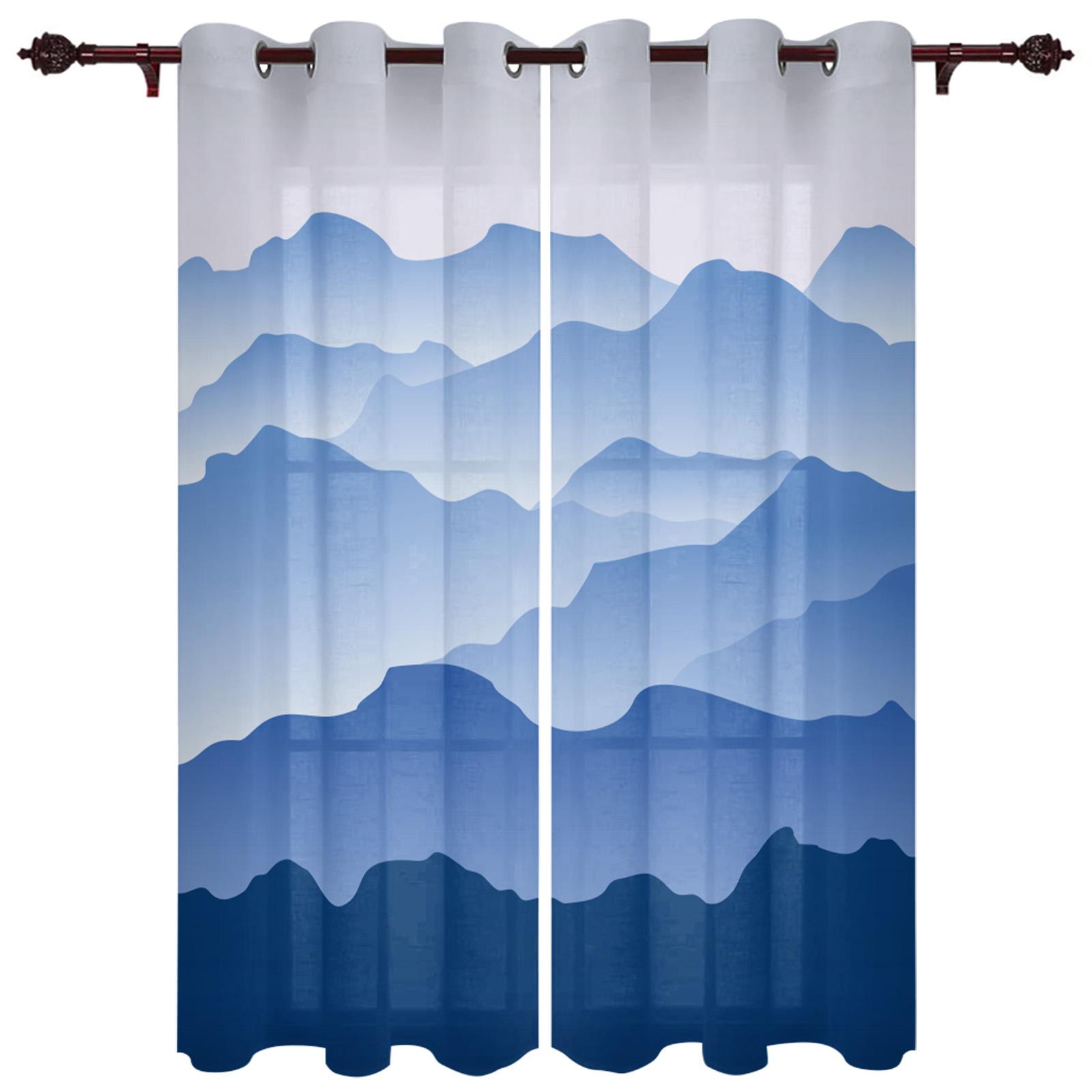 

Занавески для окон в китайском стиле с изображением цветов и птиц для гостиной, декоративные элементы для гостиной 135W x 60H(cm)