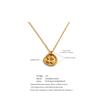 Eetit Stainless Steel Round Flower Necklace Pendant Chain Water Resistant Metal Individualistic Jewelry Wholesale