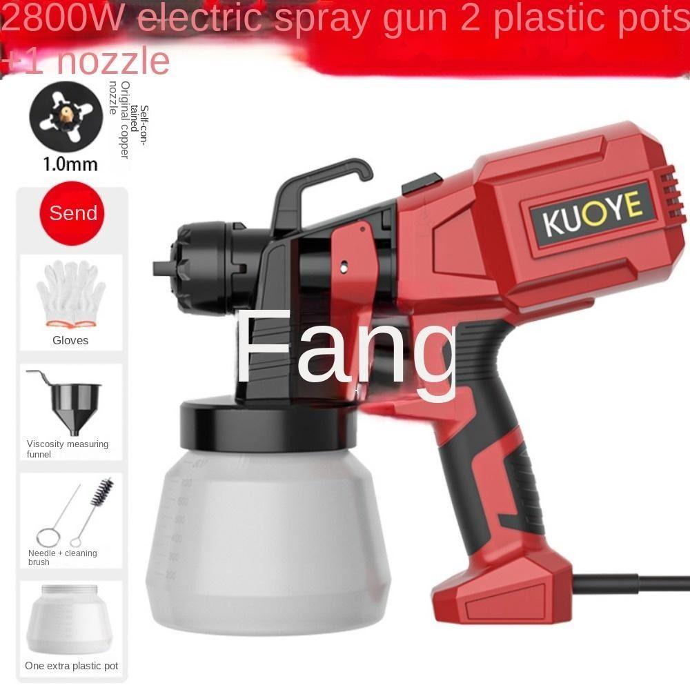 

Насадка 2800 Вт автоматический пистолет-распылитель бытовой распылитель краски беспроводной распылитель краски электрический пистолет-распылитель 2800W 2*plastic pot+1*nozzle