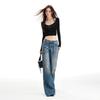 2025 A/W Women's Low-Waist Lift-Butt Slightly Loose Denim Jeans