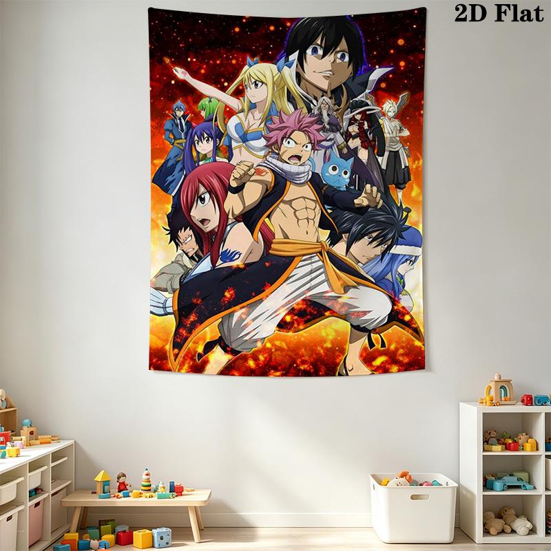 Dragon Cry Fairy Tail'S Epic Battle Threepiece Set 1 Duvet Cover 2 Pillowcase Without Core Soft And Comfortable Bedding Set