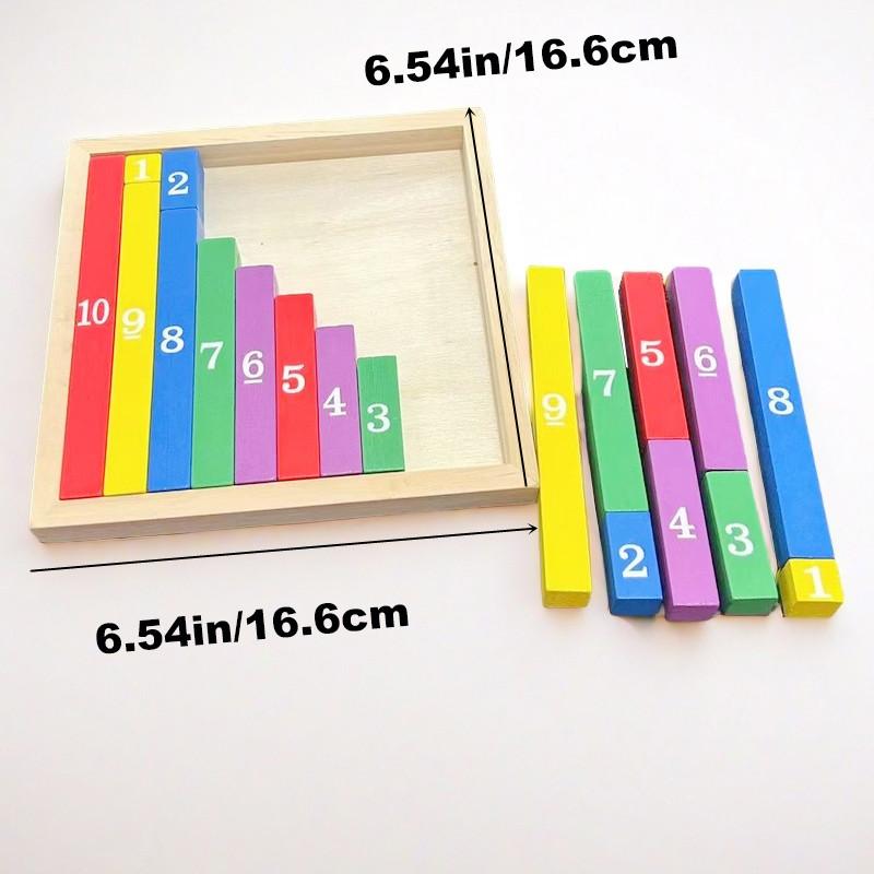 Bastoncini Colorati in Legno per l'Apprendimento della Matematica, Bastoncini Lunghi e Corti per Contare, Ausilio Didattico per la Matematica