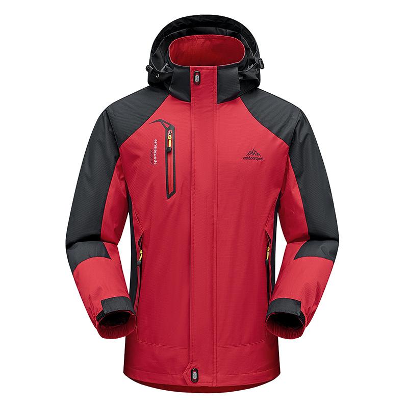 Outdoorjacke Neue Jacke Mantel Bergbekleidung Kapuze Dreifach geschützt Herbst und Winter Wind- und Wasserdicht