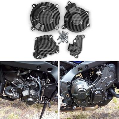 Carbon Fiber Style Engine Cover Protection Fit for Yamaha MT-09 FZ-09 XSR900 202