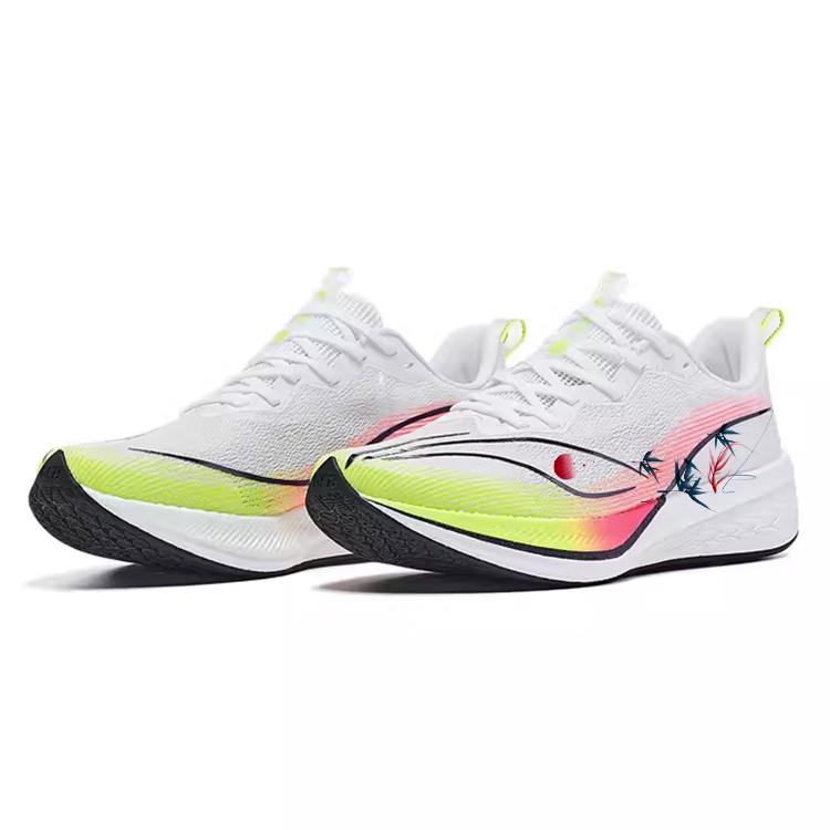 Li Ning Red Hare 6 Pro Cushioning Slip Resistant Abrasion Resistant Low Top Casual Running Shoes Men's White ARMT013-1(Team183-)