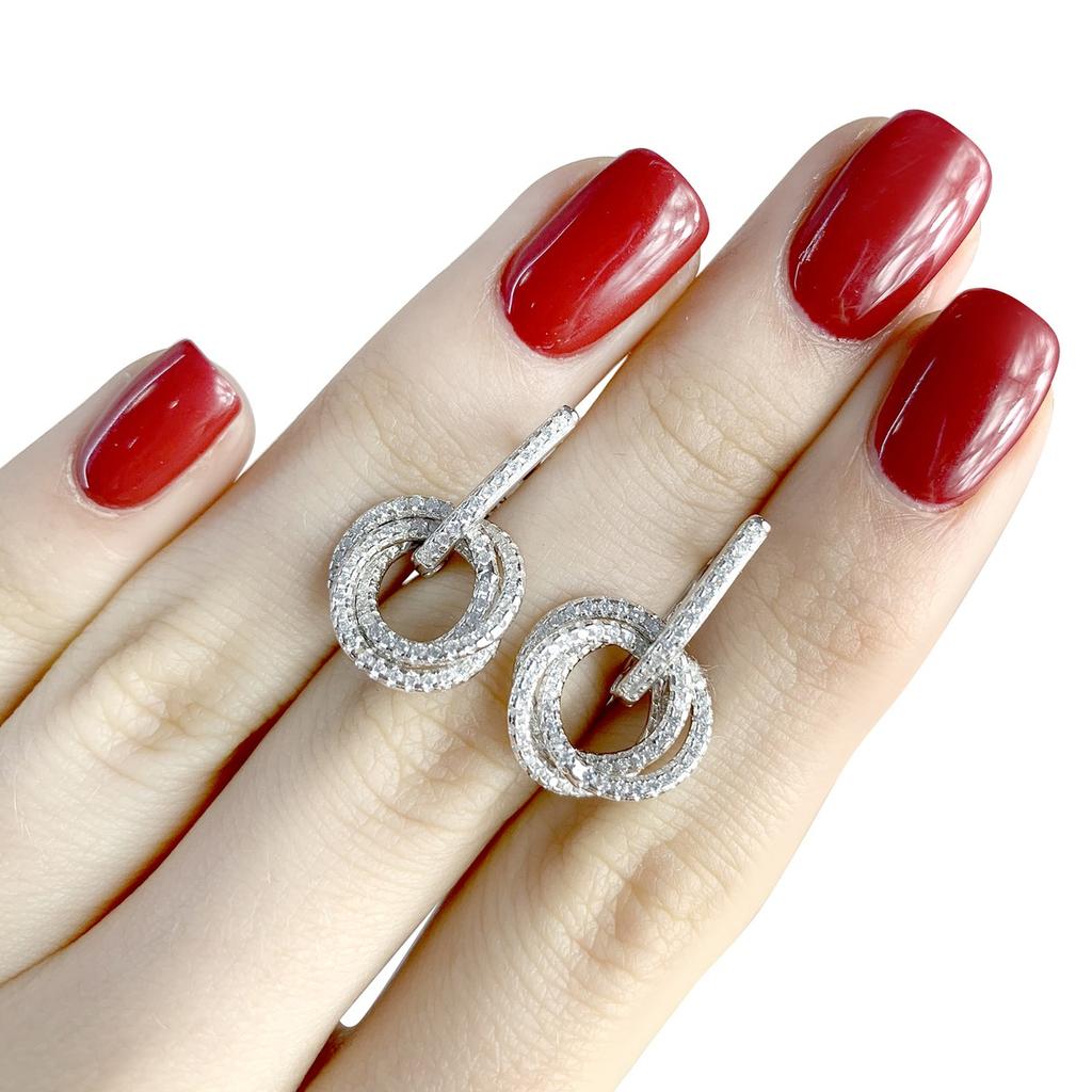 Cercei din argint cu zirconiu cubic (1976272)