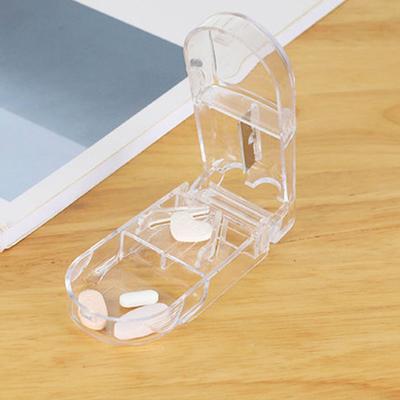 1 Pcs Cortador de Comprimidos Divisor Meio Compartimento de Armazenamento Caixa Suporte para Comprimidos de Medicamentos