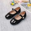 Children Leather Shoes for Girls Kid Loafers Breathable Uniform School All-match Black Soft Performance Dress Shoes Hook & Loop