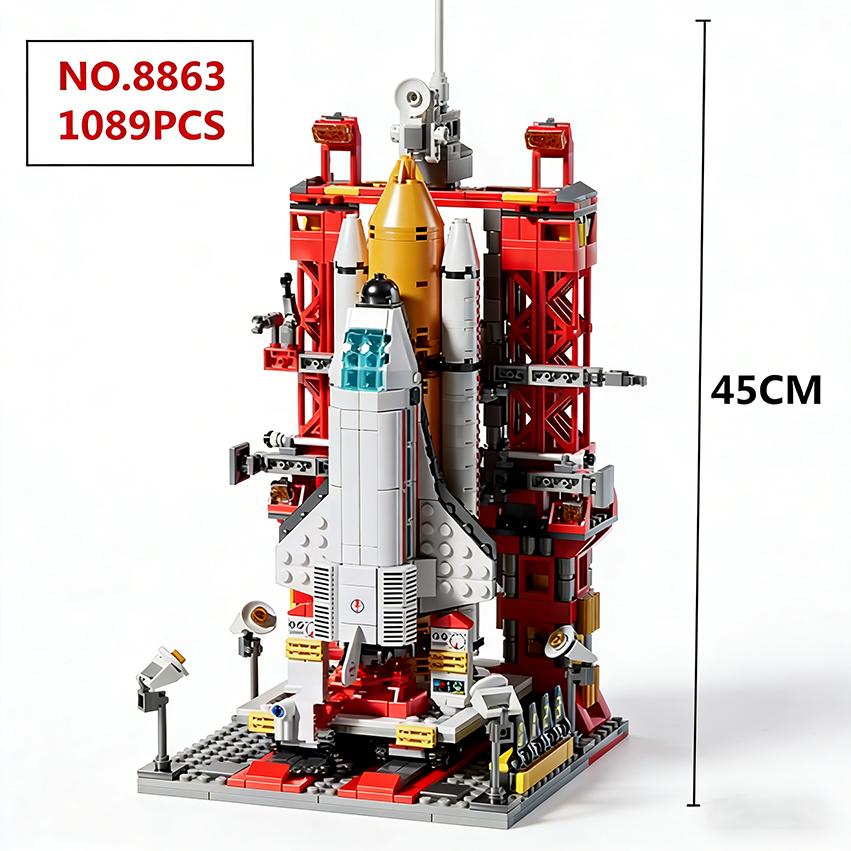 Kreative Luftfahrt Bemannte Rakete Bausteine Weltraum Astronaut Figur DIY Luft- und Raumfahrt Ziegel Modell Spielzeug für Kinder Weihnachtsgeschenk