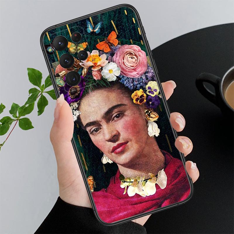Phone Case For Samsung A17 A55 A16 A56 A35 A15 A53 A54 A33 A34 A25 A05S A52 A52S A07 A26 A06 Frida-Kahlo