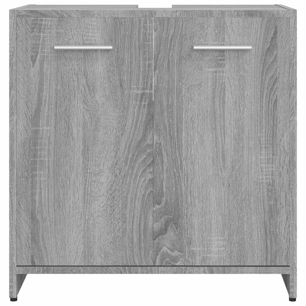 Bathroom Cabinet Gray Sonoma 60 X 33 X 60 Cm Particleboard