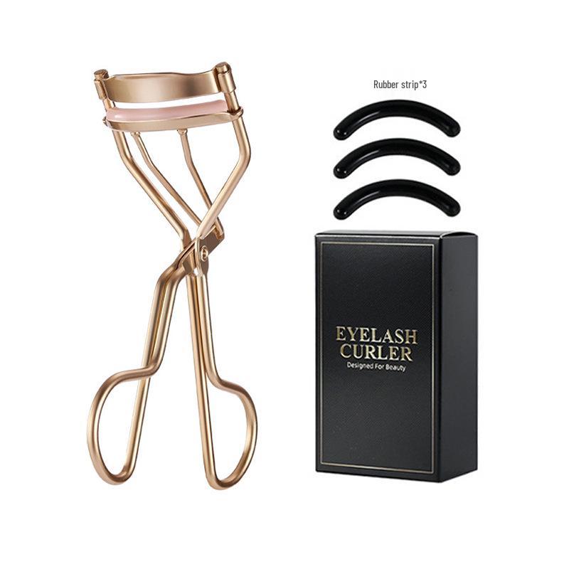 Stainless Steel Eyelash Curler - Natural Sunflower Design, No Pinch