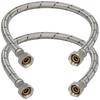 Flexible Connector 3/8” For Faucets, Fittings 50 CM, Set of 2