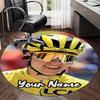 Custom Name Tadej Pogacar Printed Round Rug Carpet Chair Rug Area Rug Entryway Doormats,for Office Chair Living Room Bedroom Kitchen Room.