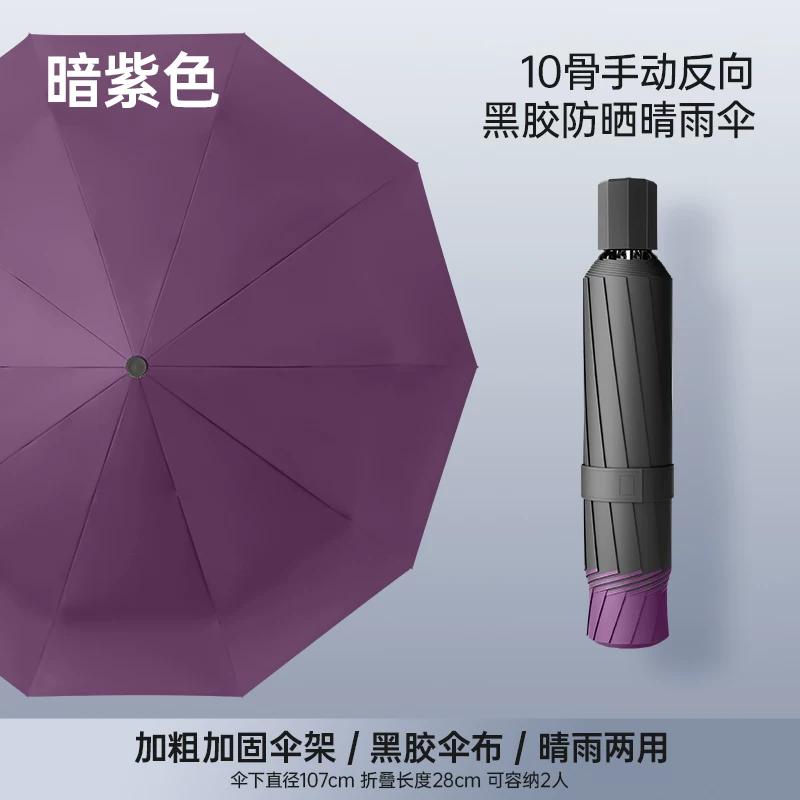 Oversized Umbrella Extra Large Thickened Reinforced Men Strong Wind-Resistant Sun Umbrella for Female Students