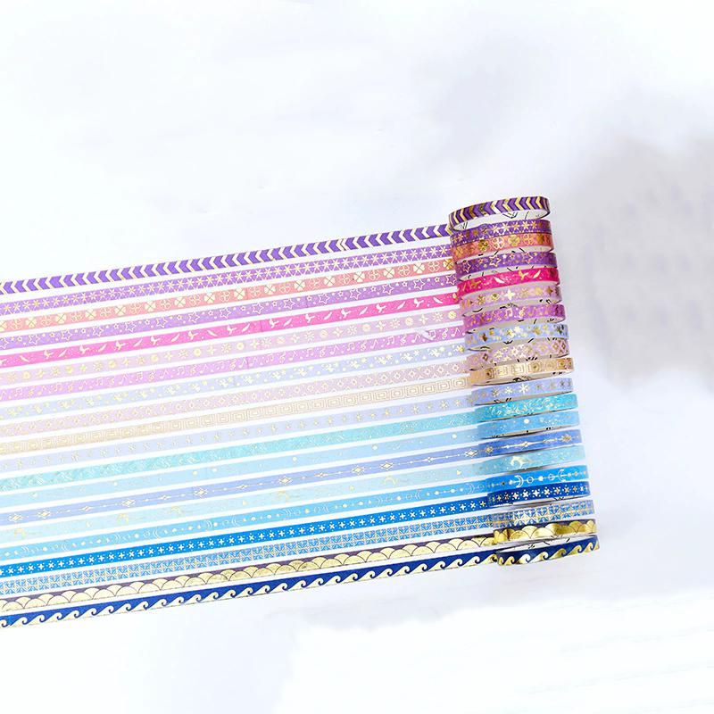 

WTEMPO Цветные тисненые ленты Ретро бумажные печатные ленты Идеальны для резки и наклеивания Бумажные поделки своими руками Бумажные поделки своими руками 2set（40pcs） разноцветный