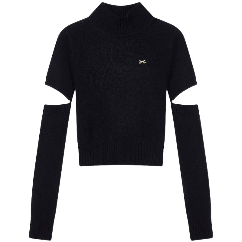 

Teenie Weenie Bearnova Mock Neck Short Sleeve Sweater & Arm Warmer Set S