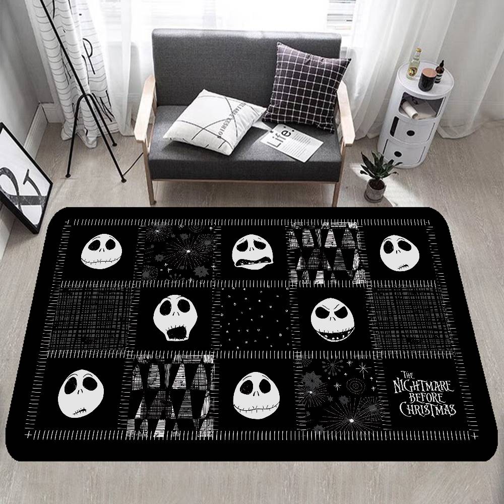 The N-Nightmare B-Before C-Christmas Floor Mat Retro Multiple Choice Living Room Kitchen Rug Non-Slip Modern Home Decor
