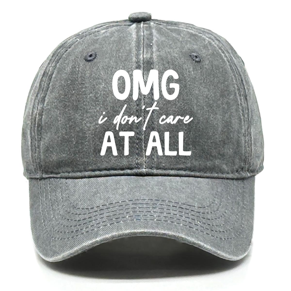 

“I Don t Care At All” Unisex Snapback Baseball Caps Dad Hat Adjustable Buckle Headwear Sun Hat Ideal Choice For Casual Wear сірий