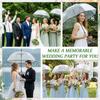 60pcs Transparent Rain Umbrellas Bulk with Classic Hook Handle 8 Ribs Auto Open Bubble Rain Umbrella High-Visibility for Wedding
