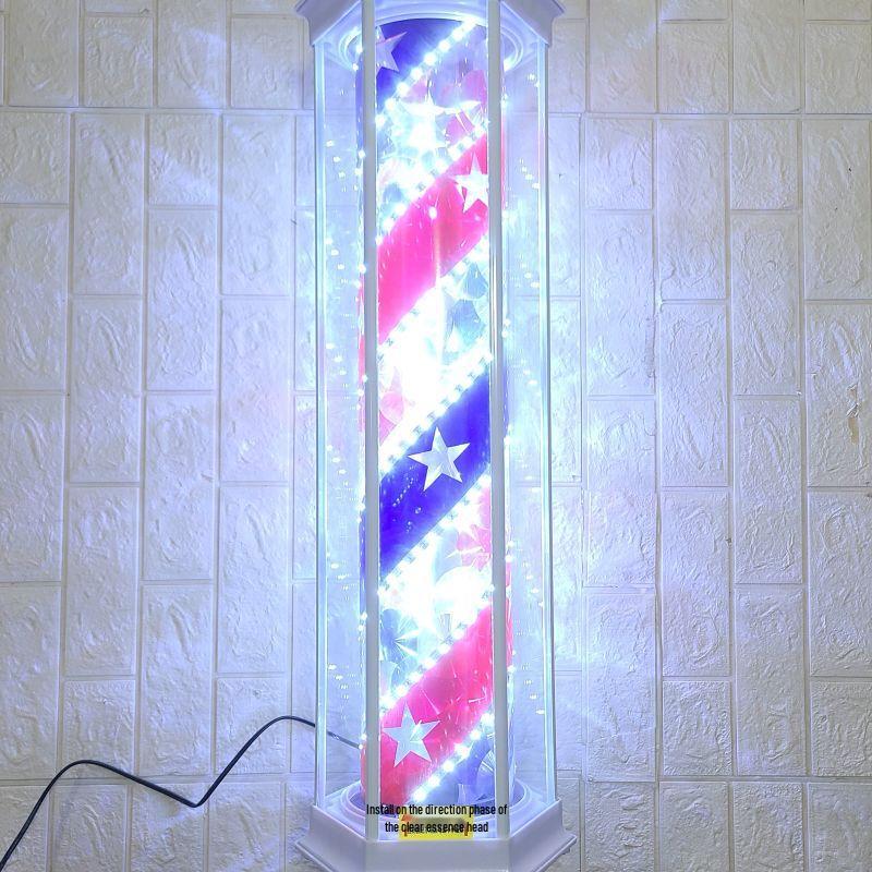 Letrero LED Giratorio de Poste de Barbería
