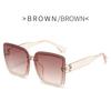 Vintage Big Frame Square Sunglasses Fashion High Quality Women Men Luxury Brand Sun Glasses Retro Gradient Lady Shades UV400