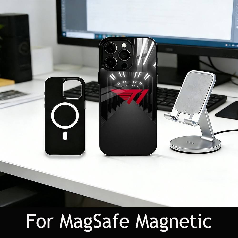 

Cool t-T1 E-gaming Design Phone Case For iPhone17,16,15,14,13,12,11 Plus,Pro Magnetic with Magsafe Wireless Charging iPhone16