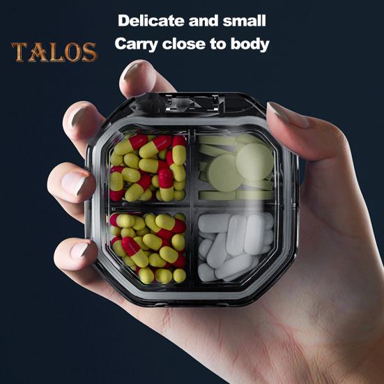 

Прозрачная крышка, 4/6 сеток, чехол для хранения таблеток, без запаха, пыленепроницаемый, влагонепроницаемый, герметичный дозатор для таблеток с двойным уплотнением