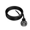 Rubber Power Cable with Straight Plug 5M 2X1.5Mm2 Type E 16A Black