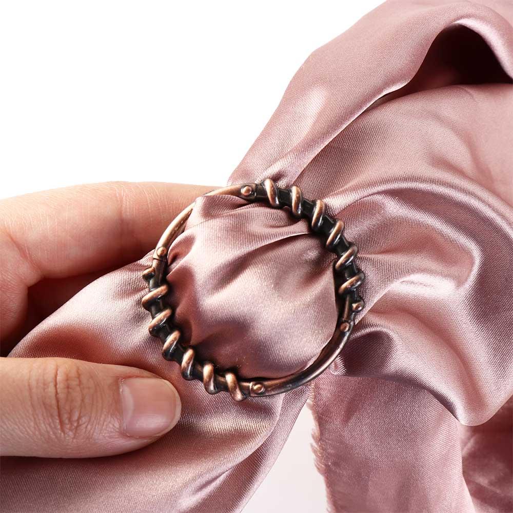 Multifunctional Round Metal Scarf Buckle Clothing Corner Knotted Buckles  T-shirt Buckle