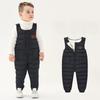 Autumn Winter Baby Boys Overalls Autumn Girls Thick Pants Baby Girl Warm Jumpsuit Outdoor Sweatpants Children Ski Down Overalls