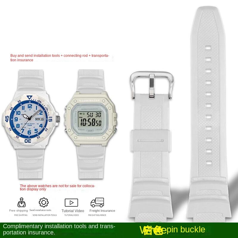 Colorful Silicone Watch Strap for Casio W-218H MRW-210H Ae-1200 /1100 / F-108 /sgw300 /400 /w-800h Replacement Male Rubber Strap