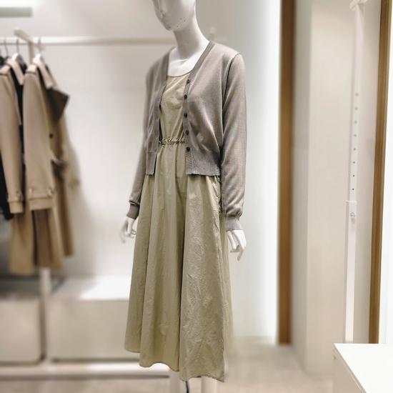 Women’s Cardigan Set with Sleeveless Dress VB8OP66