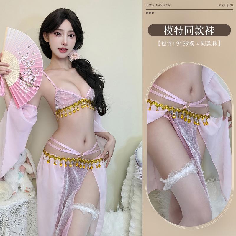 Sexy Lingerie Sexy Pure Desire Exotic Princess Dancer Hanfu Qqny Pajamas Chest Seduction Straps Nightdress Uniform