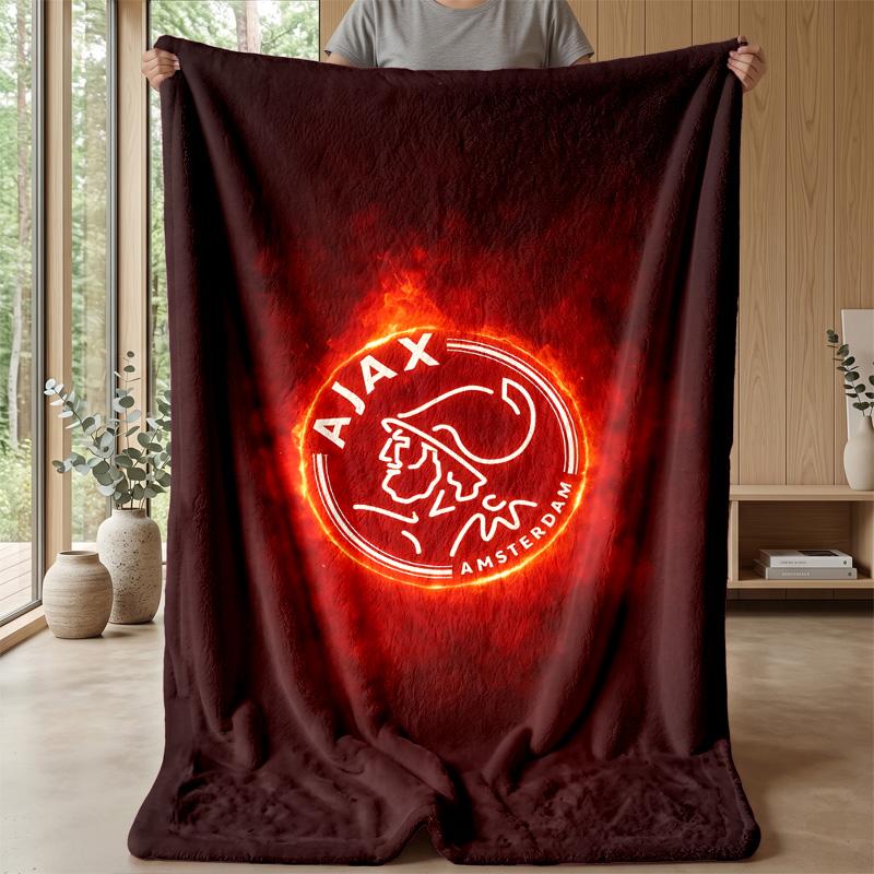 Ajax Amsterdam Theme blanket Soft Flannel Fleece Blanket Warm Lightweight Throw Blanket for Home Sofa Bed